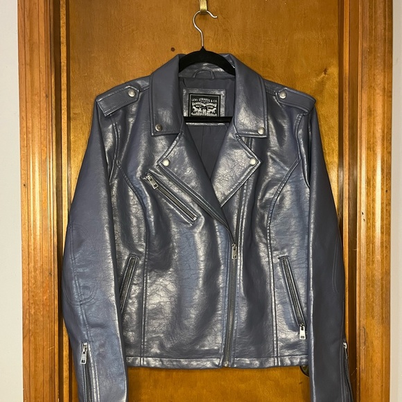 Levi's Jackets & Blazers - Levi’s Blue/Gray FAUX Leather Jacket